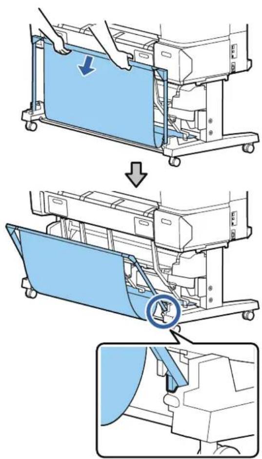 Technical diagram showing a mechanical assembly process with labeled steps and directional arrows indicating movement.