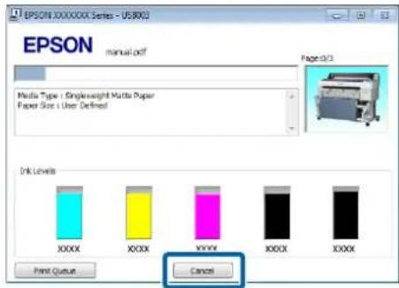 EPSON 3000000 Series - US$903 EPSON manual.pdf Media Type: Singleweight Matte Paper Paper Size: User Defined Page 0/3 Dink Levels XXXX XXXX XXXX XXXX XXXX Print Queue Cancel