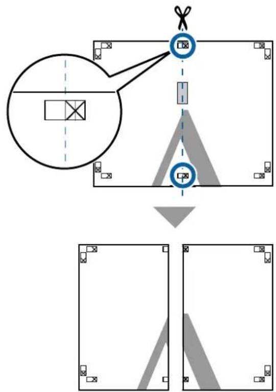 Diagram illustrating a geometric construction or folding process with labeled components and a magnified inset showing a circular detail.