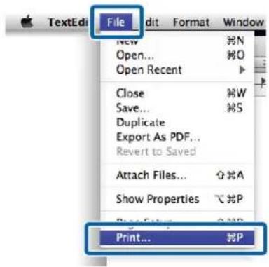 File New Open... Open Recent Close Save... Duplicate Export As PDF... Revert to Saved Attach Files... Show Properties Print...