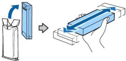 Diagram illustrating a mechanical process with a device and a hand holding a component, showing directional arrows indicating motion.