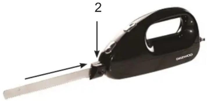 Black DUSHOO electric shaver with a metal handle and labeled part 2 (no text or symbols on the device itself)