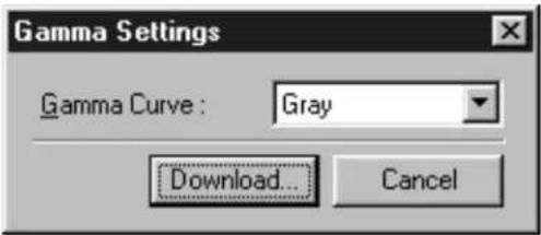 Gamma Settings Gamma Curve : Gray Download... Cancel