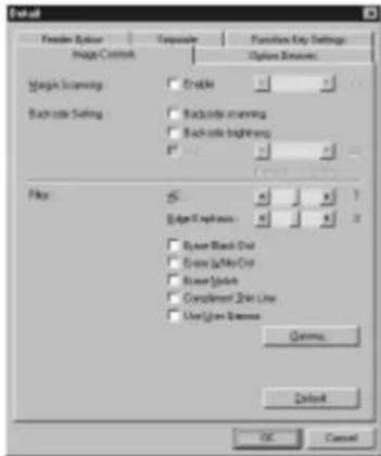 Default Preview Options Image Control Composite Functions Key Settings Option Options Margin Scanning Enable Backside Setting Exclude warning Backside beginning F: F: Filter Edge Intersection Layer Block Out Cross Yellow Out Layer Index Complement Zone Line Use Layer Options OK Cancel