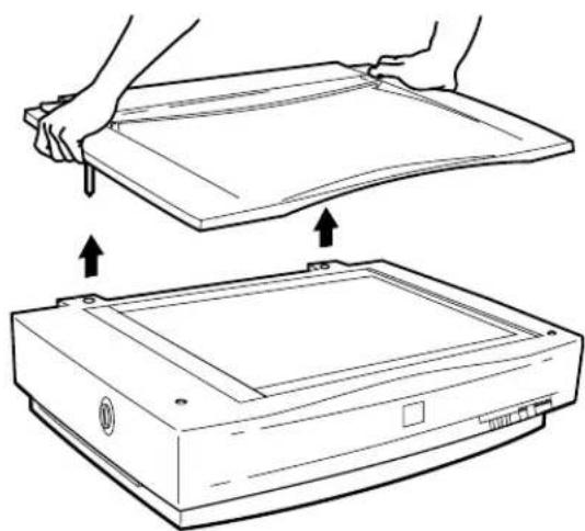 Diagram showing two steps of fabric folding from a flat sheet to a flatbed printer (no text or symbols present)