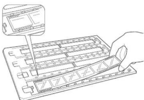 Technical diagram showing a hand operating a device with labeled components and a magnified view of the screen.