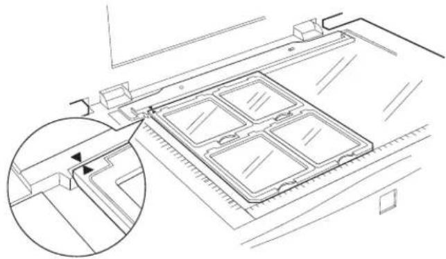 Technical line drawing of a mechanical assembly with a magnified inset showing a component detail (no text or symbols)