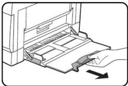 Illustration of a hand inserting a device into a printer (no text or symbols visible)