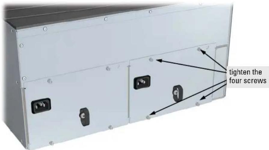 tighten the four screws