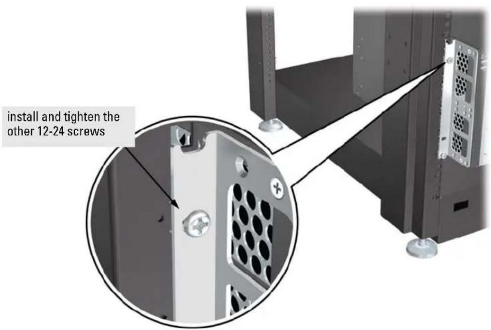 install and tighten the other 12-24 screws