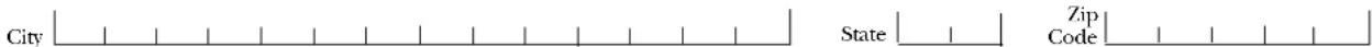 City State Zip Code