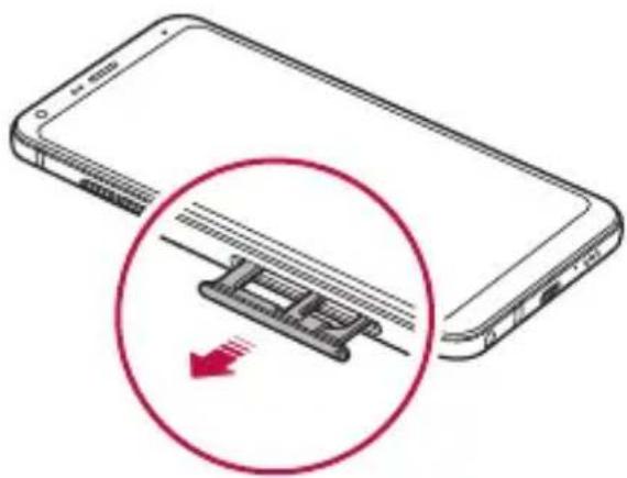 Illustration of a smartphone with a magnified inset showing a mechanical component (no text or symbols)