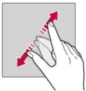 Hand pointing upward with red arrows indicating movement (no text or symbols)