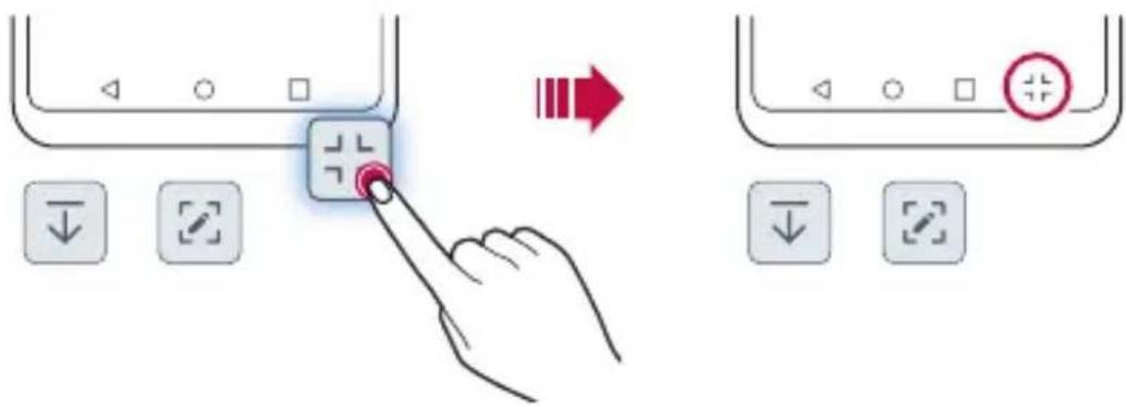 Diagram illustrating a finger pressing a button on a device interface, with directional arrows and control buttons below.