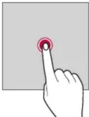 Hand pressing a red circular button on a gray background (no text or symbols)