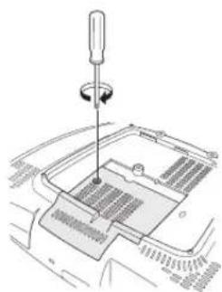 Diagram of a screwdriver inserted into a car interior with a grid-patterned base (no text or symbols)