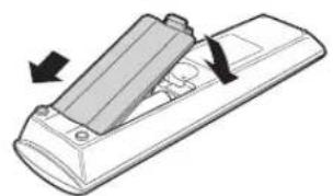 Diagram of a mechanical device with a lever and handle, showing motion direction (no text or symbols)