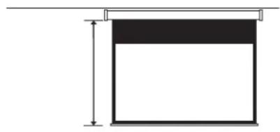Simple line drawing of a rectangular frame with a vertical dimension line (no text or symbols)