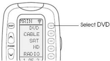 MAIN DVD CABLE SAT HD RADIO 1.05.2 ASP PAGE Select DVD