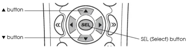 ▲ button ▼ button SEL SEL (Select) button