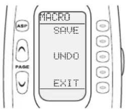 MACRO SAVE UNDO EXIT