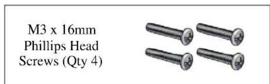 M3 x 16mm Phillips Head Screws (Qty 4)