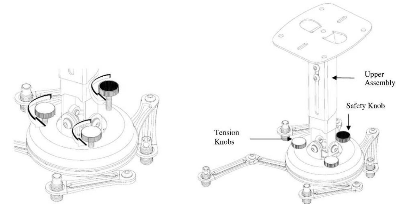 Upper Assembly Safety Knob Tension Knobs