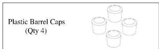 Plastic Barrel Caps (Qty 4)