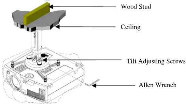 Wood Stud Ceiling Tilt Adjusting Screws Allen Wrench