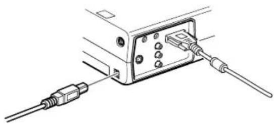 Technical line drawing of a mechanical assembly with two wires connected to a component (no text or symbols visible)