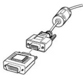 Diagram of three connected electronic devices: a cable, two U-85 connectors, and a display unit (no text or symbols visible)