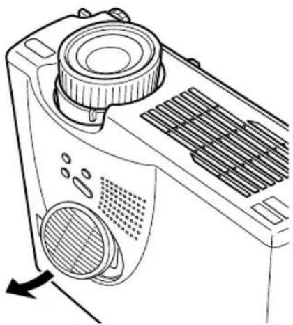 Line drawing of a portable radio device with ventilation grilles and a circular vent (no text or symbols)