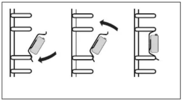Diagram showing three sequential mechanical or electrical assembly steps with no visible text or symbols