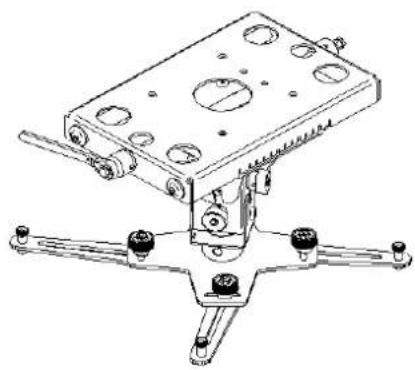 Technical line drawing of a mechanical assembly with mounting flanges and a central housing (no text or symbols)