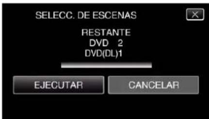 SELECC. DE ESCENAS RESTANTE DVD 2 DVD(DL)1 EJECUTAR CANCELAR