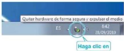 Quiter hardware de forma segura y expulsar el medio E5 6/42 28/09/2010 Haga clic en