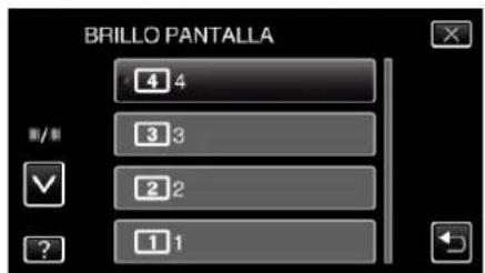 BRILLO PANTALLA 4 4 3 3 2 2 1 1