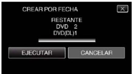 CREAR POR FECHA RESTANTE DVD 2 DVD(DL)1 EJECUTAR CANCELAR