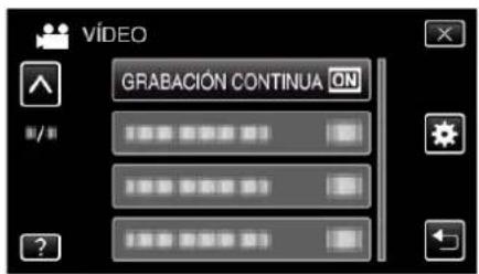 VÍDEO GRABACIÓN CONTINUA ON ?