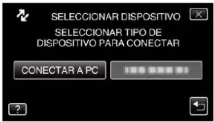 SELECCIONAR DISPOSITIVO SELECCIONAR TIPO DE DISPOSITIVO PARA CONECTAR CONECTAR A PC