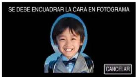 SE DEBE ENCUADRAR LA CARA EN FOTOGRAMA CANCELAR