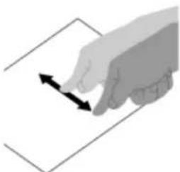 Illustration of a hand holding a document with two arrows indicating movement (no text or symbols present)