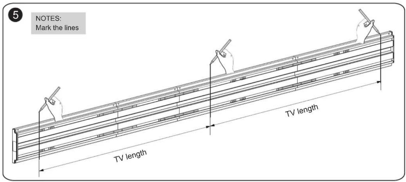 5 NOTES: Mark the lines TV length TV length