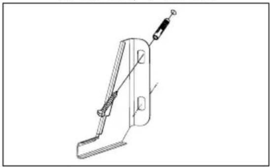 Technical line drawing of a mechanical clamp or bracket component (no text or symbols)