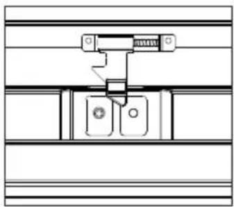 Pure technical diagram of a mechanical assembly without any text, numbers, or symbols