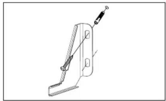 Technical line drawing of a mechanical clamp or bracket component (no text or symbols)