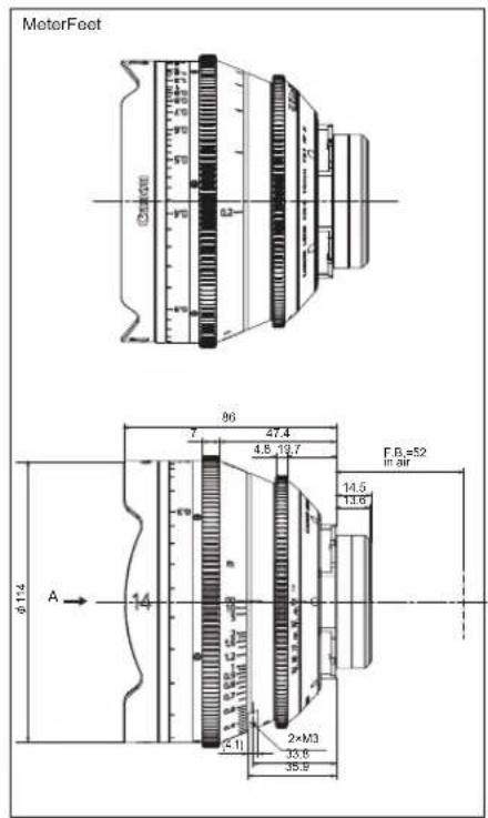 MeterFeet Ø2000 86 7 47.4 4.8 19.7 F.B.=52 in air 14.5 13.6 Ø14 A 2×M3 33.6 35.9
