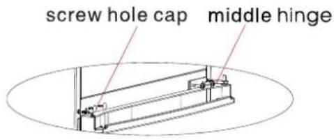 screw hole cap middle hinge