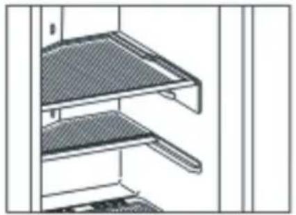 Architectural diagram of a multi-level building facade with tiered structural elements (no text or symbols)