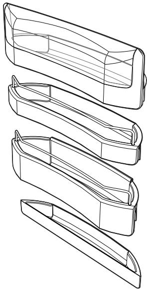 SMEG FAB30LBL1 - Estantes y recipientes de la puerta - 1
